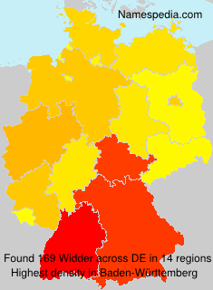 Surname Widder in Germany Surname Widder in Germany