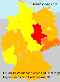 Surname Wiedebach in Germany Surname Wiedebach in Germany