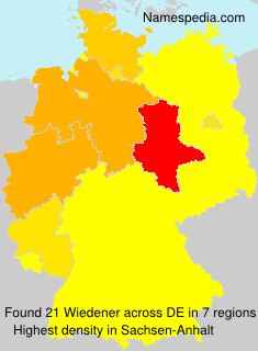 Surname Wiedener in Germany Surname Wiedener in Germany