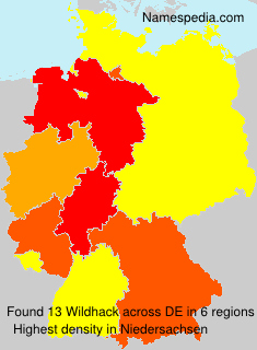 Surname Wildhack in Germany Surname Wildhack in Germany