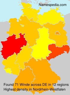 Surname Winde in Germany Surname Winde in Germany