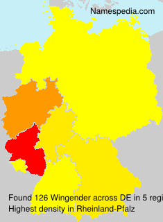 Surname Wingender in Germany Surname Wingender in Germany