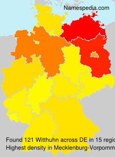 Surname Witthuhn in Germany Surname Witthuhn in Germany