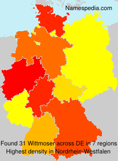 Surname Wittmoser in Germany Surname Wittmoser in Germany