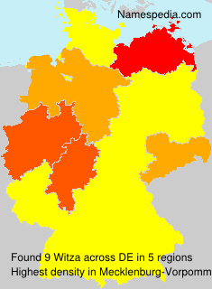 Surname Witza in Germany Surname Witza in Germany