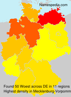 Surname Woest in Germany Surname Woest in Germany