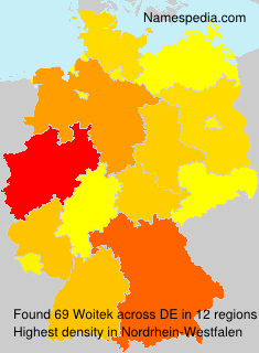 Surname Woitek in Germany Surname Woitek in Germany
