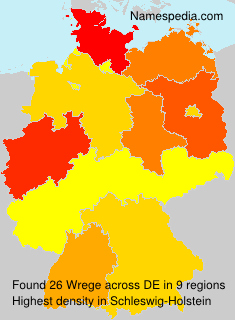 Surname Wrege in Germany Surname Wrege in Germany