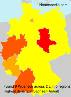 Surname Wuensch in Germany Surname Wuensch in Germany