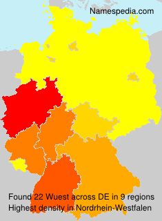 Surname Wuest in Germany Surname Wuest in Germany