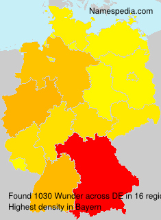 Surname Wunder in Germany Surname Wunder in Germany