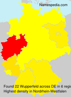 Surname Wupperfeld in Germany Surname Wupperfeld in Germany