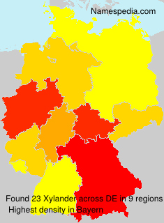 Surname Xylander in Germany Surname Xylander in Germany