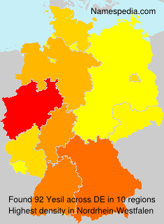 Surname Yesil in Germany Surname Yesil in Germany