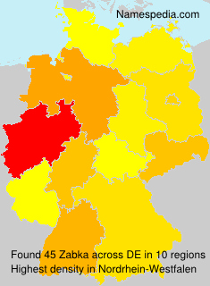 Surname Zabka in Germany