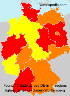 Surname Zade in Germany Surname Zade in Germany