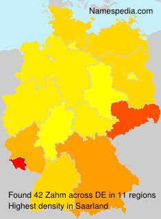 Surname Zahm in Germany Surname Zahm in Germany
