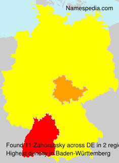 Surname Zahoransky in Germany Surname Zahoransky in Germany