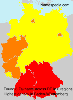 Surname Zakharov in Germany Surname Zakharov in Germany