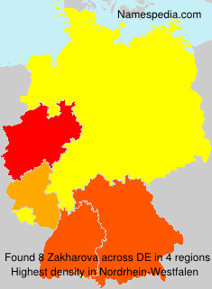Surname Zakharova in Germany Surname Zakharova in Germany
