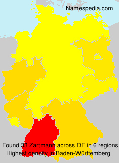 Surname Zartmann in Germany Surname Zartmann in Germany