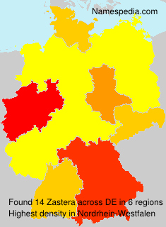 Surname Zastera in Germany Surname Zastera in Germany