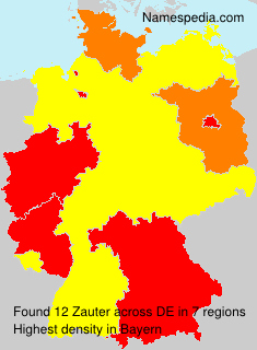 Surname Zauter in Germany Surname Zauter in Germany