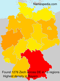 Surname Zech in Germany Surname Zech in Germany