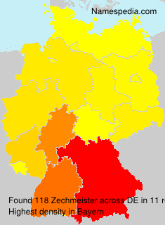 Surname Zechmeister in Germany Surname Zechmeister in Germany