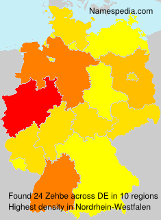 Surname Zehbe in Germany Surname Zehbe in Germany