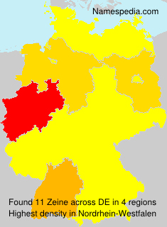 Surname Zeine in Germany Surname Zeine in Germany