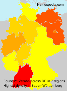 Surname Zerahn in Germany Surname Zerahn in Germany