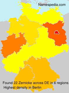 Surname Zernicke in Germany Surname Zernicke in Germany