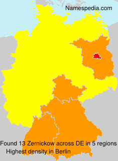 Surname Zernickow in Germany Surname Zernickow in Germany