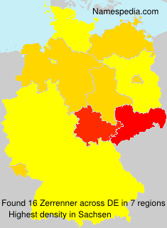Surname Zerrenner in Germany Surname Zerrenner in Germany