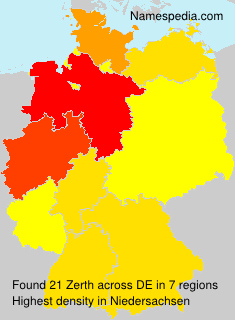 Surname Zerth in Germany Surname Zerth in Germany
