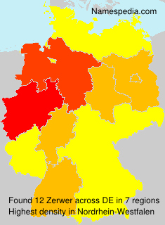 Surname Zerwer in Germany Surname Zerwer in Germany