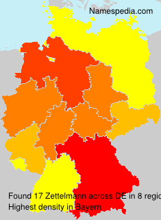 Surname Zettelmann in Germany Surname Zettelmann in Germany