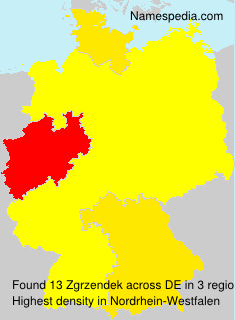 Surname Zgrzendek in Germany Surname Zgrzendek in Germany