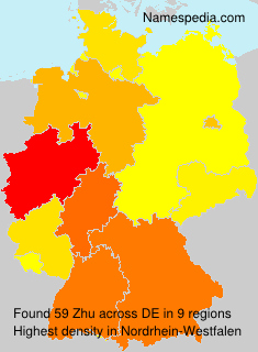 Surname Zhu in Germany Surname Zhu in Germany