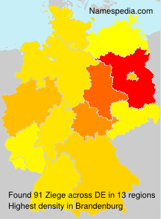 Surname Ziege in Germany Surname Ziege in Germany