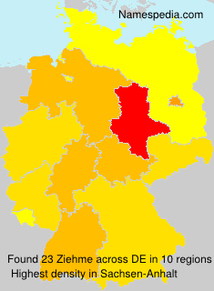 Surname Ziehme in Germany Surname Ziehme in Germany