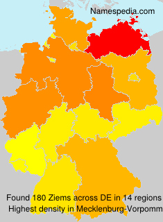 Surname Ziems in Germany Surname Ziems in Germany