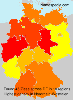 Surname Ziese in Germany Surname Ziese in Germany