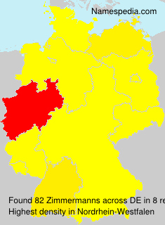 Surname Zimmermanns in Germany Surname Zimmermanns in Germany