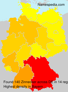 Surname Zinnecker in Germany Surname Zinnecker in Germany