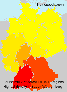 Surname Zipf in Germany Surname Zipf in Germany