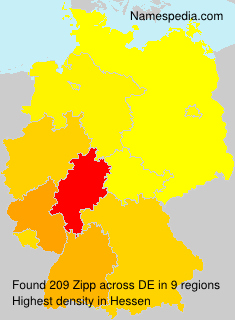 Surname Zipp in Germany Surname Zipp in Germany