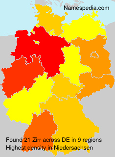 Surname Zirr in Germany Surname Zirr in Germany