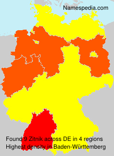 Surname Zitnik in Germany Surname Zitnik in Germany